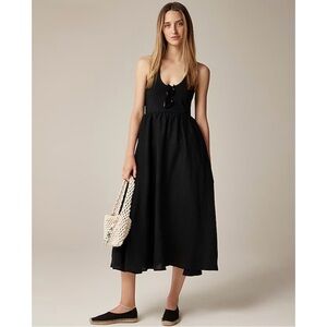 NWT J. Crew Halter Mixy Dress Black